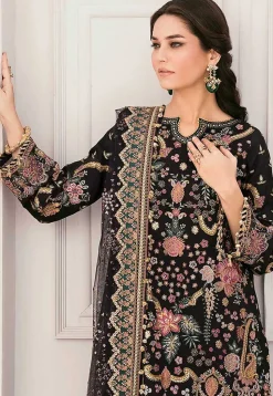 Embroidered Georgette Pakistani Suit in Black