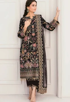 Embroidered Georgette Pakistani Suit in Black