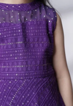 Embroidered Georgette Pakistani Suit in Dark Purple