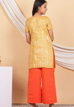 Embroidered Georgette Pakistani Suit in Mustard