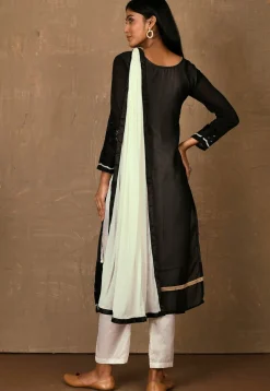 Embroidered Georgette Pakistani Suit in Black