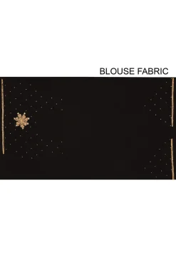 Embroidered Georgette Saree in Black