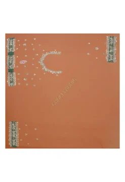 Embroidered Net Lehenga in Rust