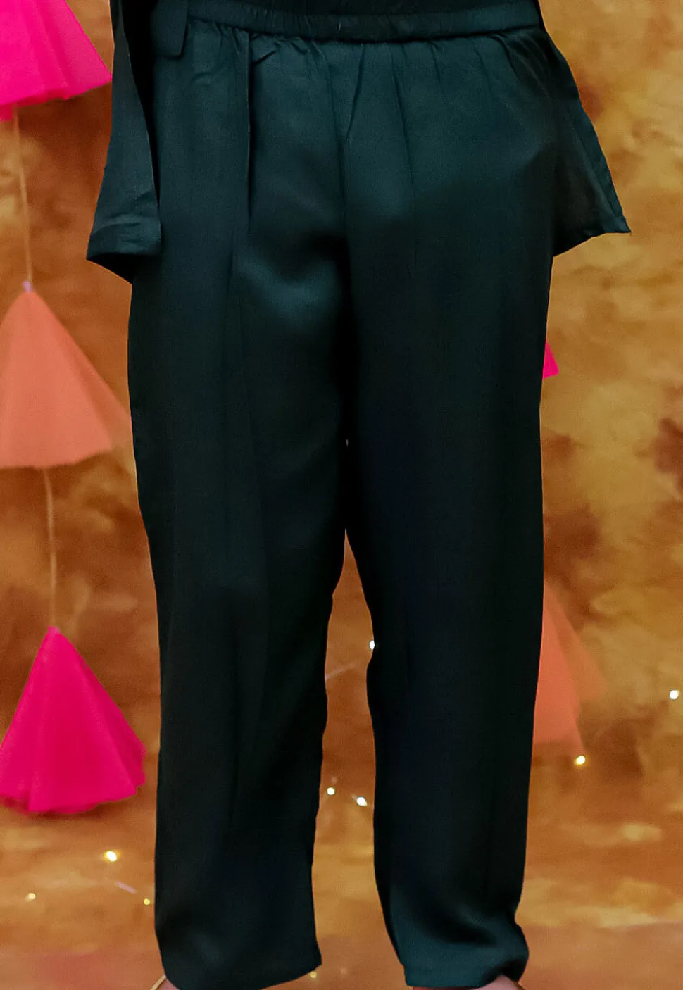 Embroidered Rayon Kurta Set in Dark Green