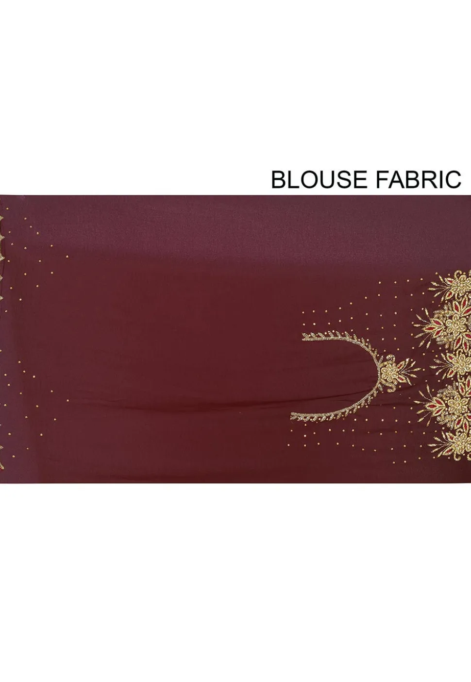 Embroidered Viscose Georgette Saree in Maroon