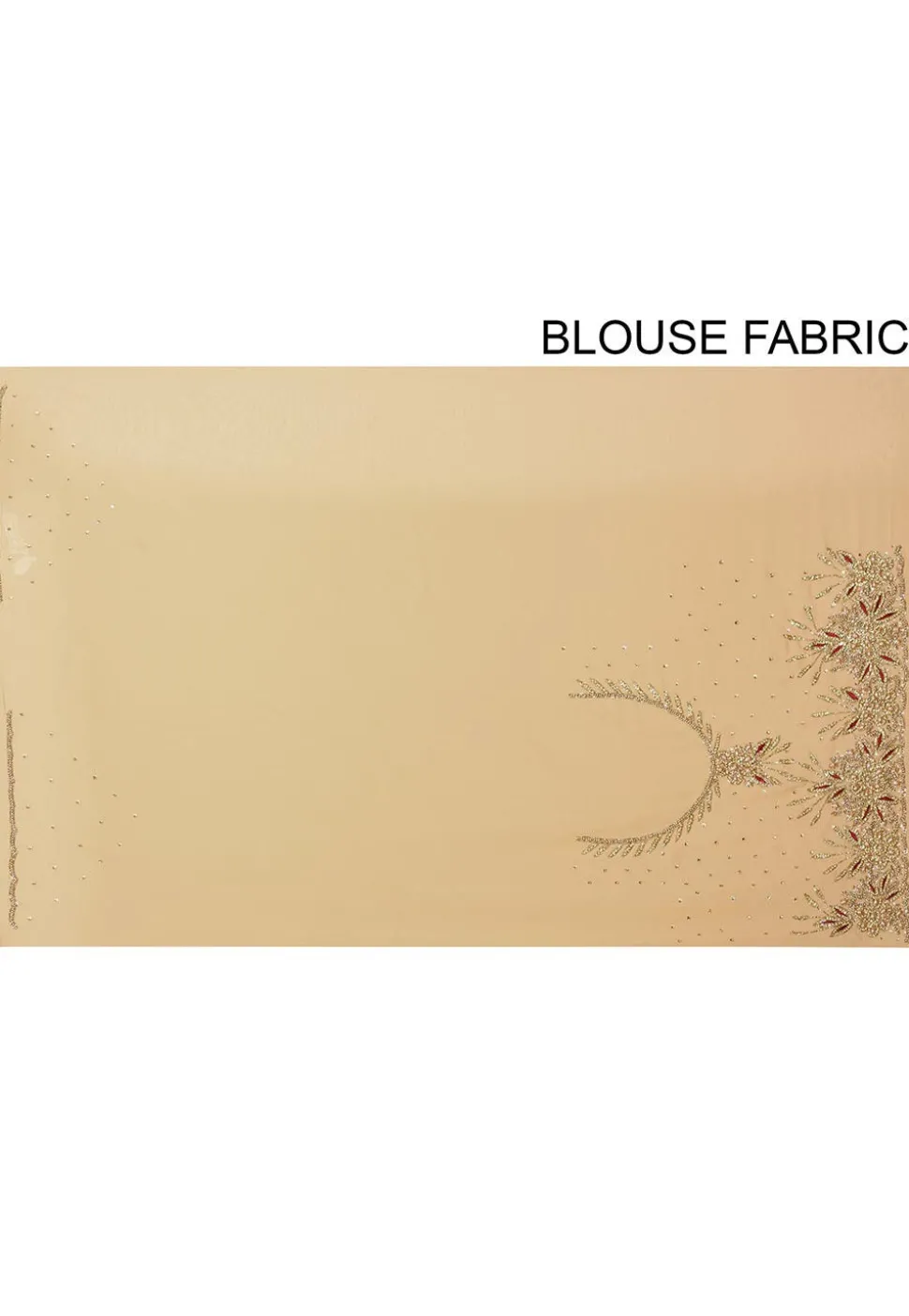 Embroidered Viscose Georgette Saree in Beige
