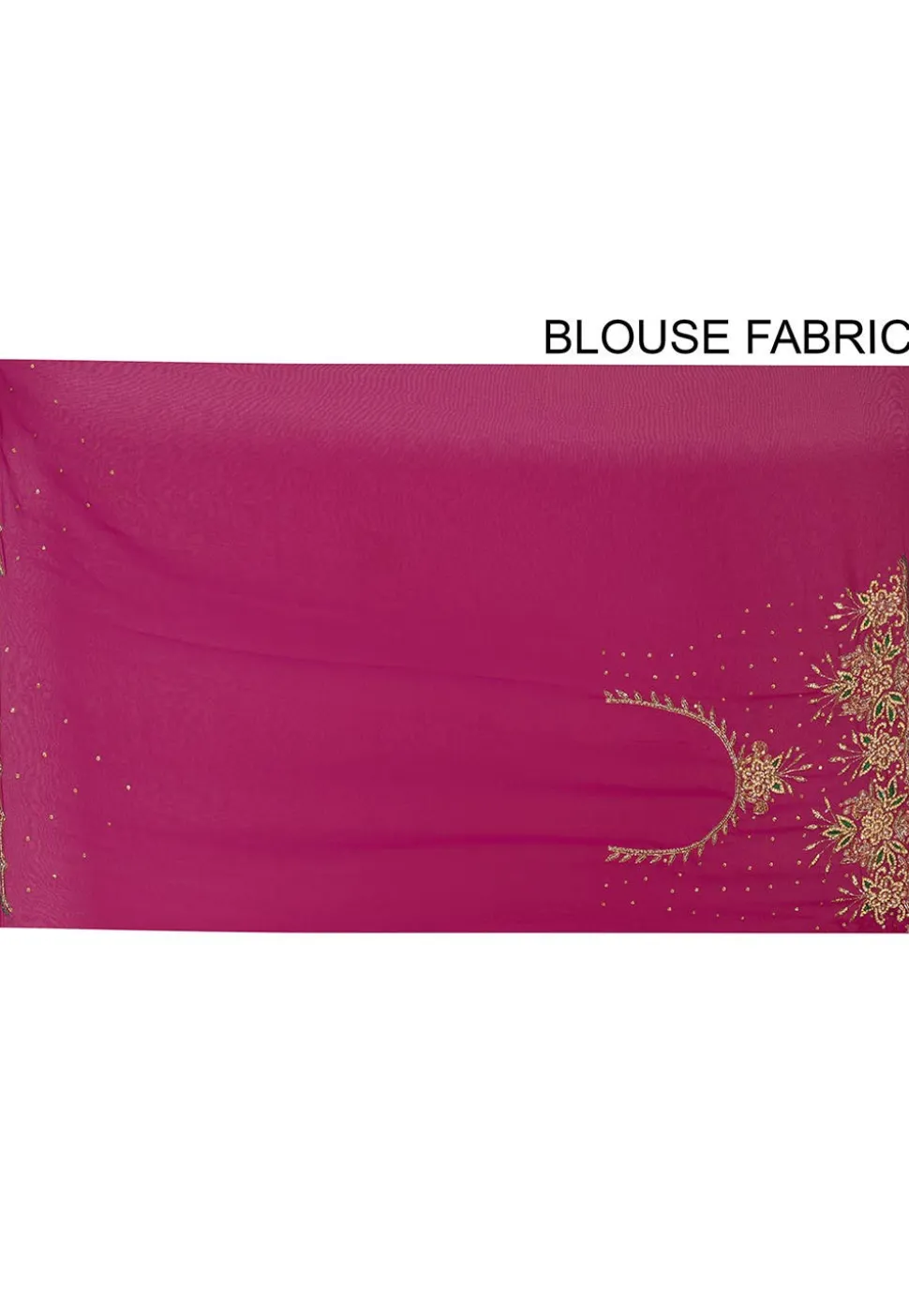 Embroidered Viscose Georgette Saree in Magenta
