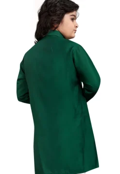 Embroidered Viscose Silk Kurta in Dark Green
