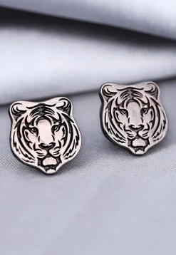 Fiery Tiger Metallic Collar Tips