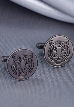 Fiery Tiger Metallic Cufflink Pair