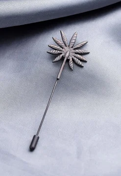 Floral Metallic Lapel Pin
