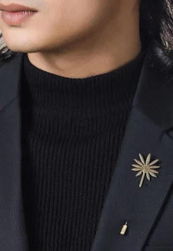Floral Metallic Lapel Pin