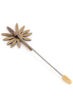 Floral Metallic Lapel Pin