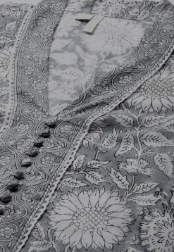 Floral Printed Cotton Pakistani Suit in Light Blue