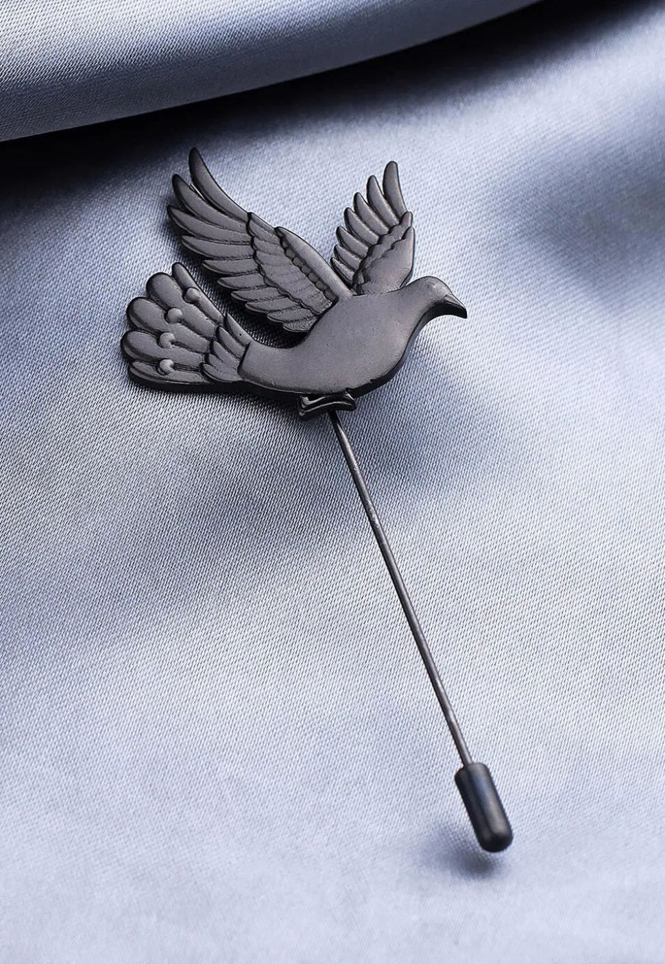 Flying Bird Metallic Lapel Pin