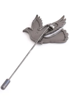 Flying Bird Metallic Lapel Pin