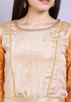 Ghatchola Chinon Crepe Gown in Beige