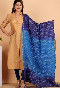 Ghatchola Dupatta in Shaded Blue