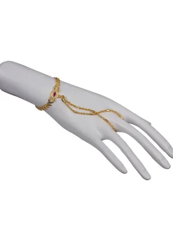 Gold Plated Stone Studded Haathphool