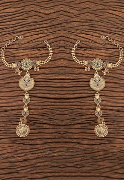 Golden Polished Adjustable Haath Phool