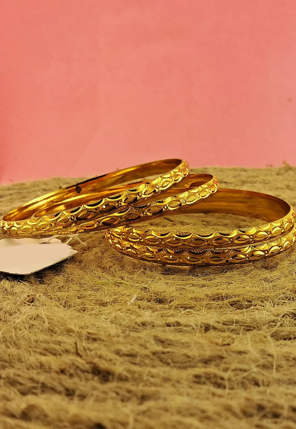 Golden Polished Bangle Set