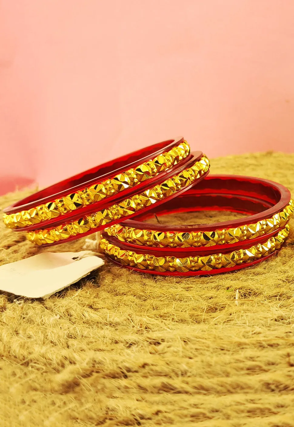 Golden Polished Bangle Set