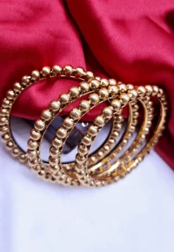 Golden Polished Bangle Set