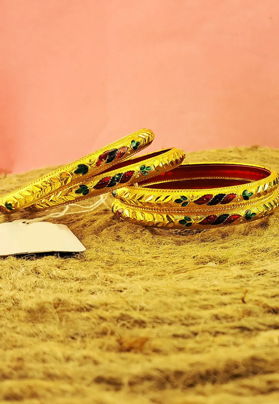 Golden Polished Bangle Set