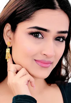 Golden Polished Earrings