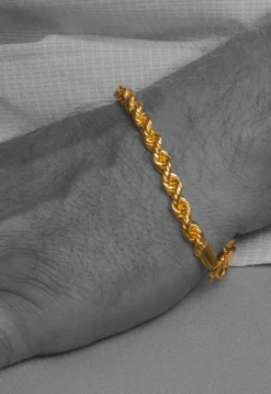 Golden Polished Men Bracelet