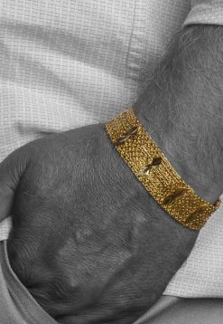Golden Polished Men Bracelet