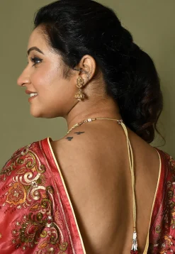 Golden Polished Pearl Temple Choker Necklace Set