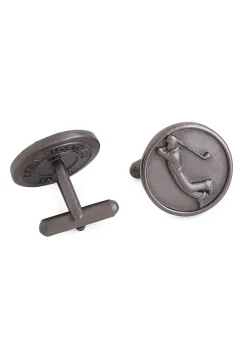 Golfer Metallic Cufflink Pair