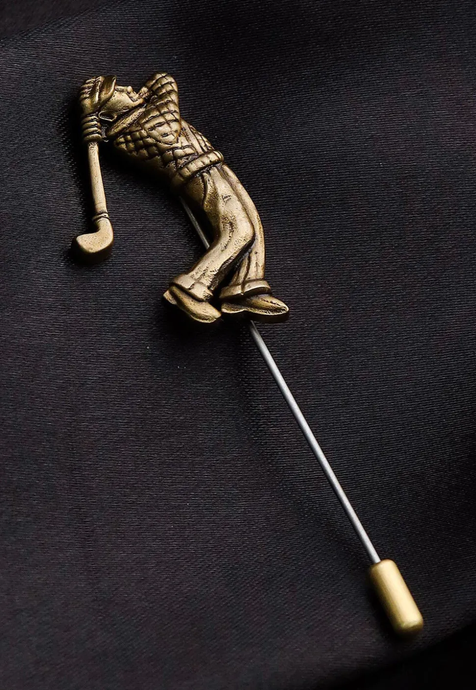 Golfer Metallic Lapel Pin