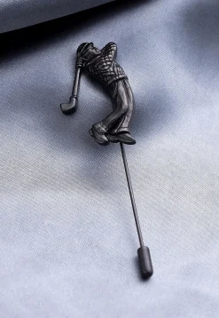 Golfer Metallic Lapel Pin