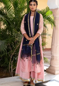 Gota Patti Pure Cotton Silk Lehenga in Pink