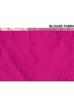 Half N Half Art Silk Saree in Light Beige and Magenta