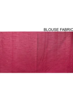Half N Half Art Silk Saree in Dark Pink and Light Mustard