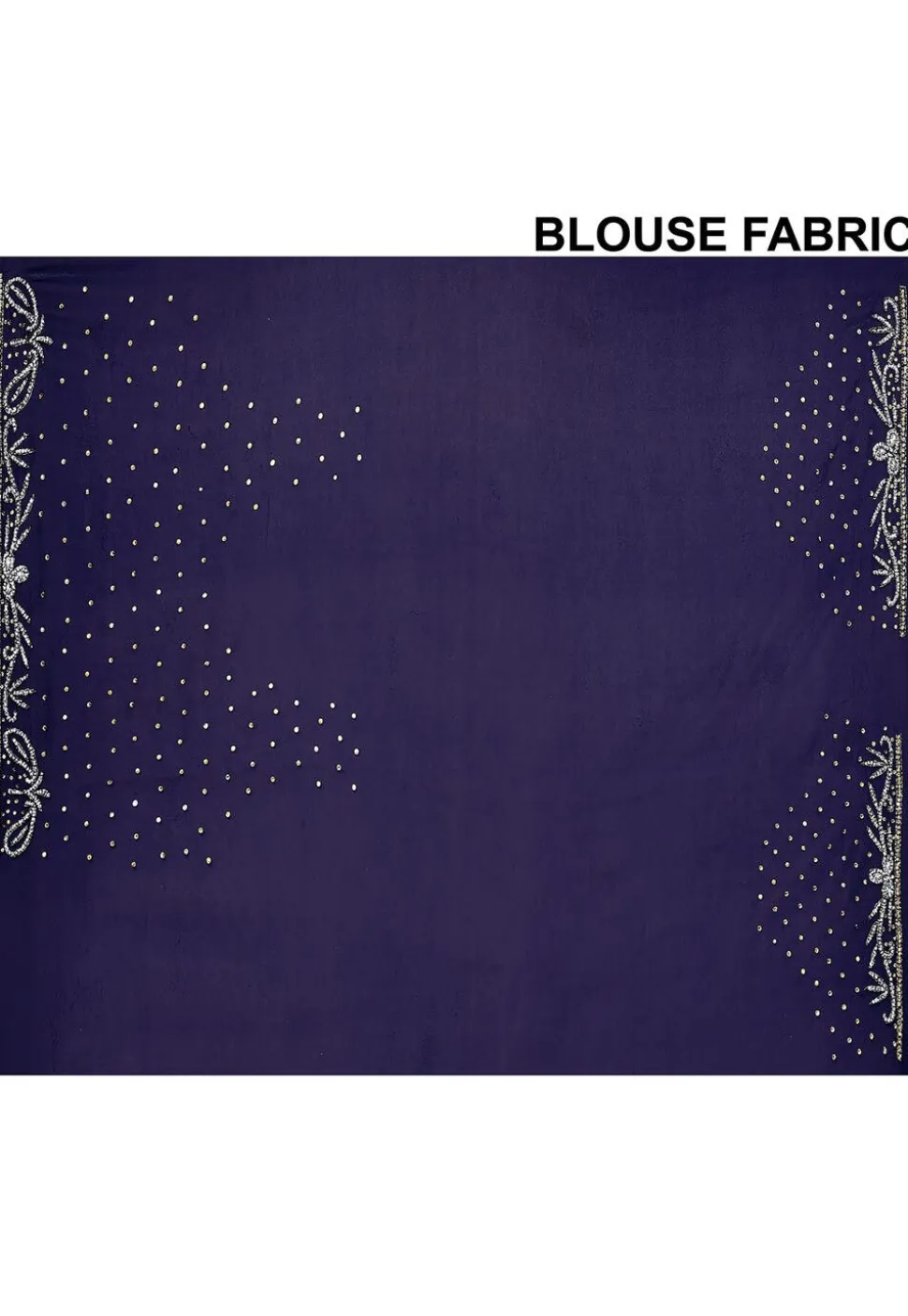 Half N Half Georgette Brasso Saree in Navy Blue and Blue