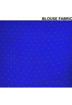 Half N Half Georgette Brasso Saree in White and Blue