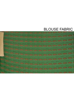 Half N Half Georgette Saree in Green and Pink