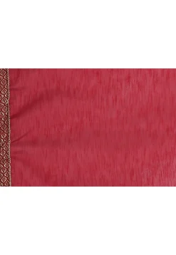 Half N Half Georgette Saree in Red and Pink