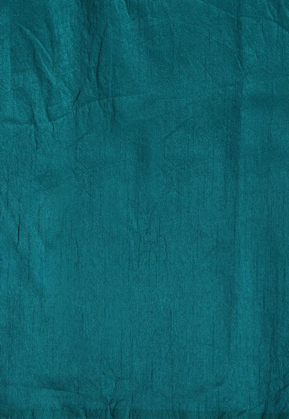 Hand Block Printed Georgette Saree in Teal Blue and Green