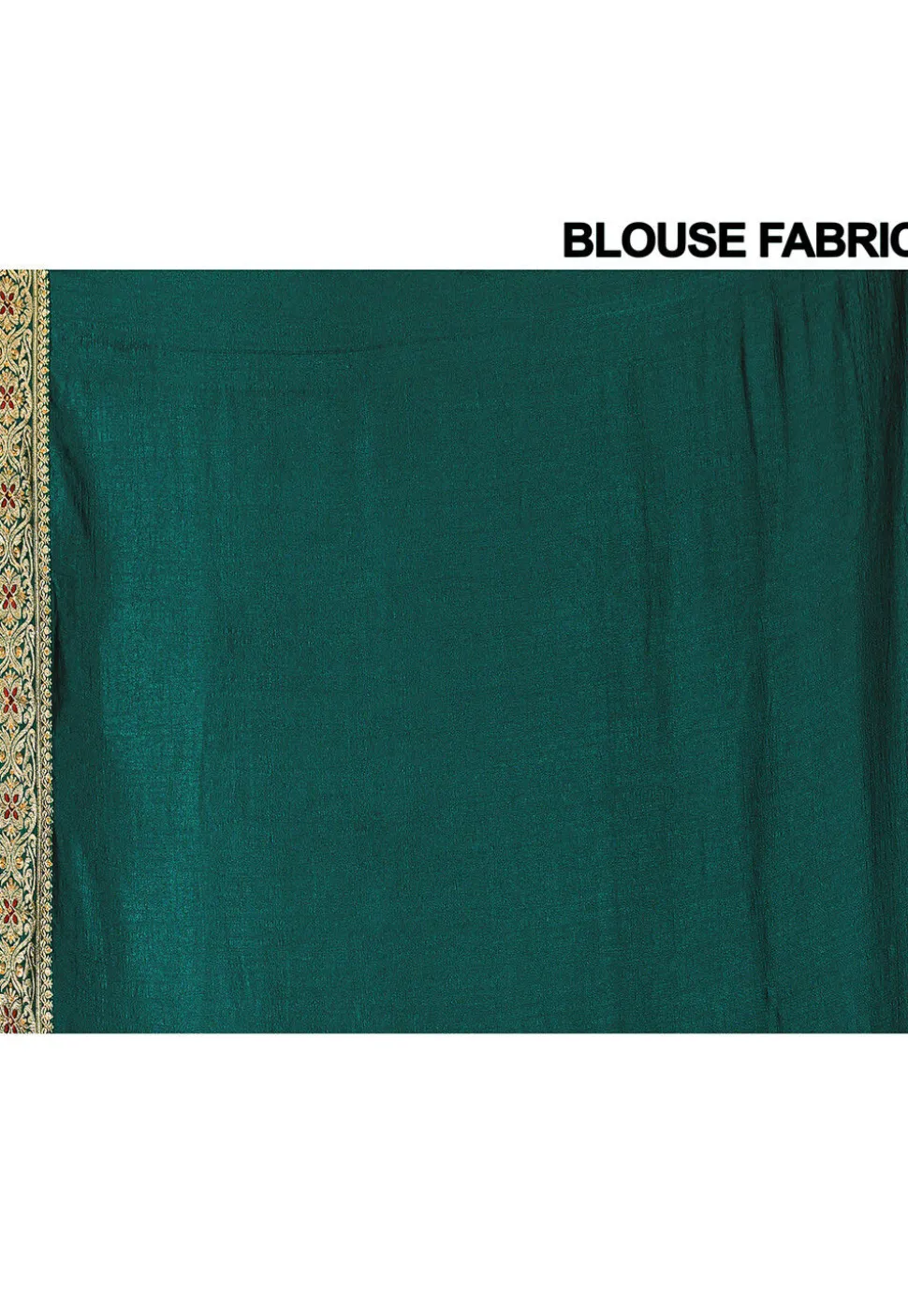 Hand Embroidered Art Silk Saree in Dark Teal Green