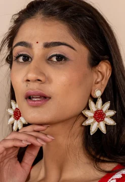 Hand Embroidered Earrings