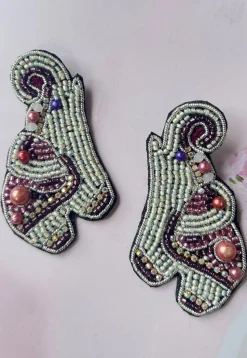 Hand Embroidered Earrings