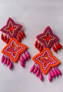 Hand Embroidered Earrings