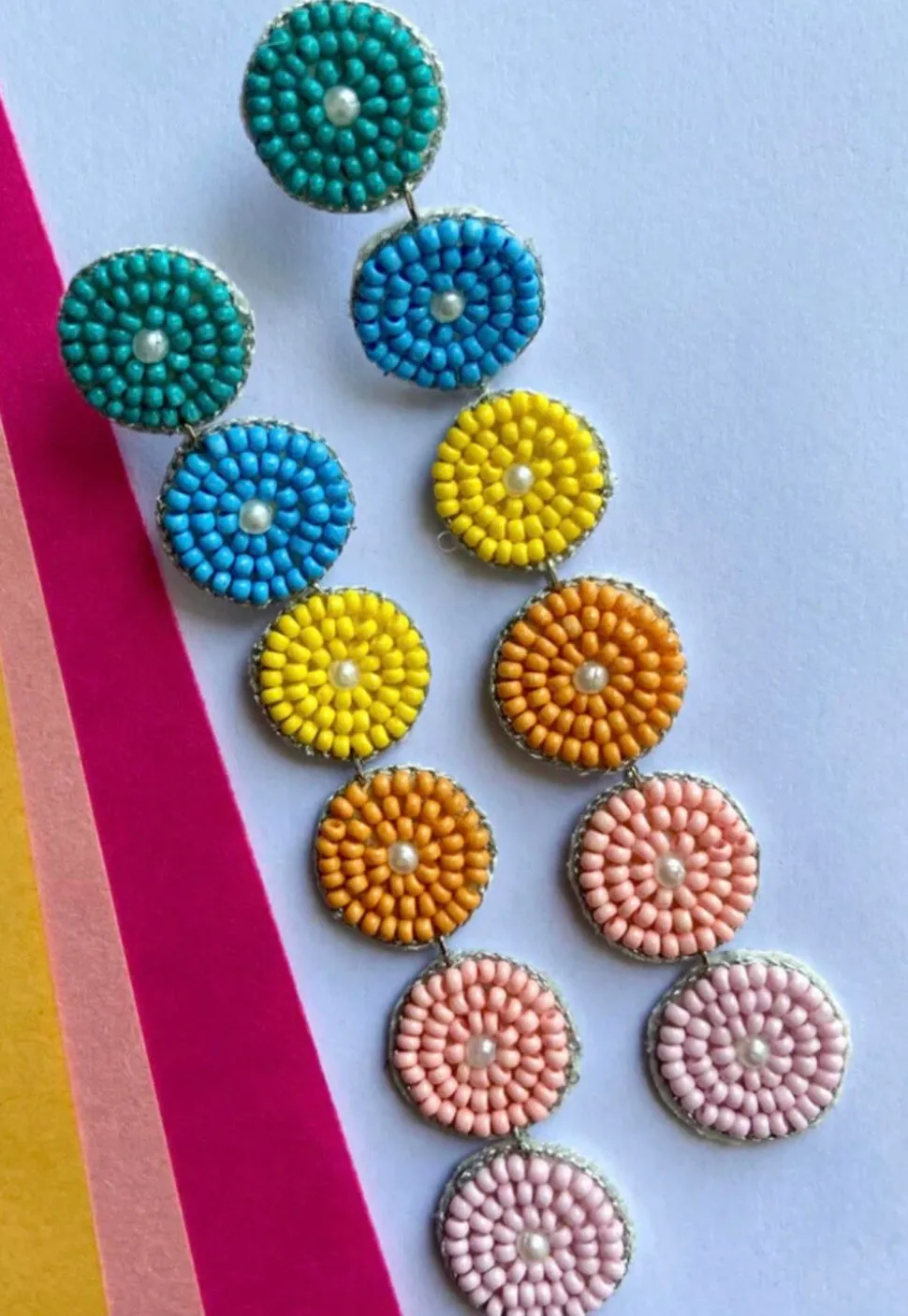 Hand Embroidered Earrings
