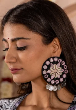 Hand Embroidered Earrings