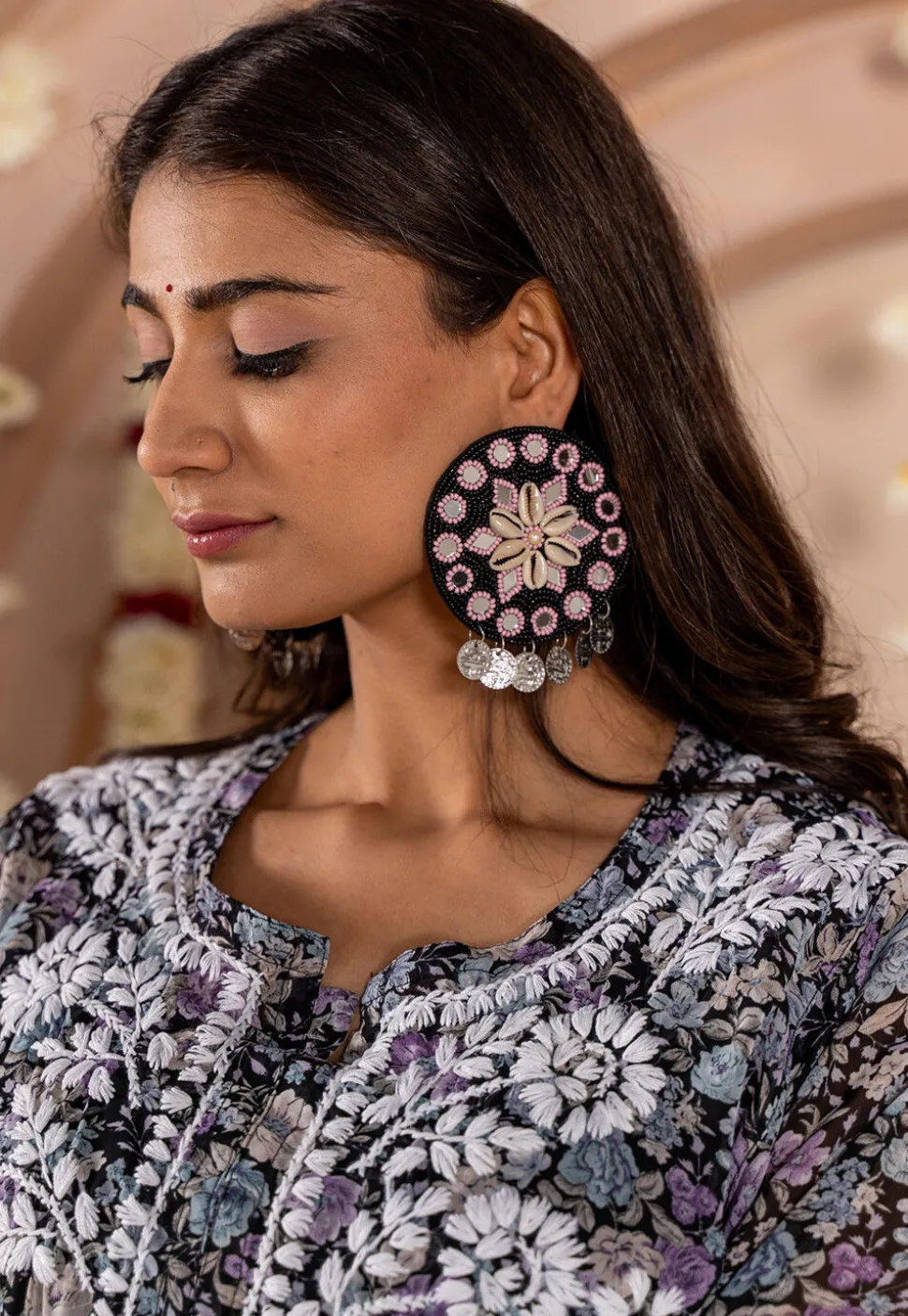 Hand Embroidered Earrings